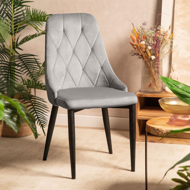 Krzesło do kuchni i salonu HOMLA LOUIS QUILTER 44 x 59 x 88 cm Grey (5904183849010) - obraz 6
