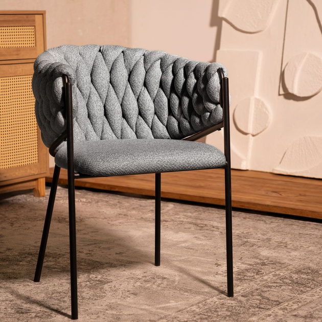 Стілець для кухні та вітальні HOMLA MERLE 57 x 59 x 78 см Dark Grey (5904183855493) - зображення 7