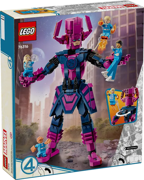 Конструктор LEGO Marvel Фігурка Фантастична четвірка проти Ґалактуса, 427 ел. 76316 (5702017817897) - зображення 1