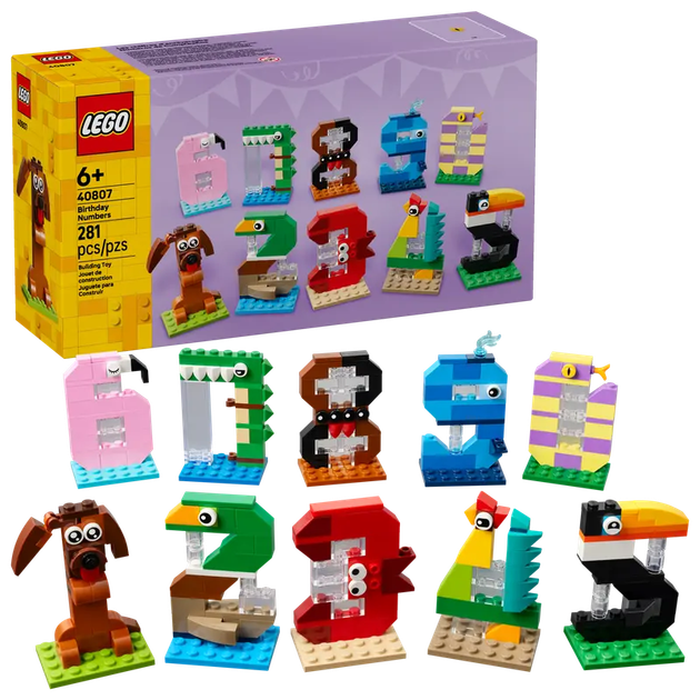 Конструктор LEGO Цифри до Дня народження, 281 ел. 40807 (5702017830810) - зображення 6