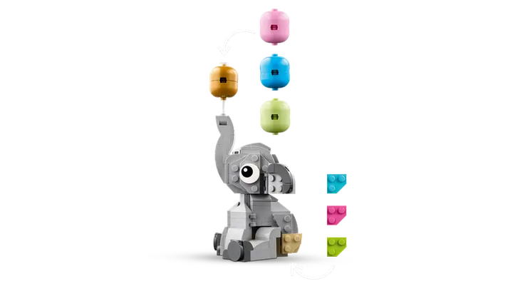 Zestaw klocków LEGO Słoniątko na niebie, 402 el. 40814 (5702017830667) - obraz 5