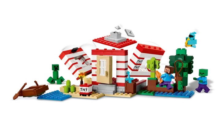 Zestaw klocków LEGO Minecraft Dom TNT w dżungli, 287 el. 21275 (5702017815497) - obraz 6