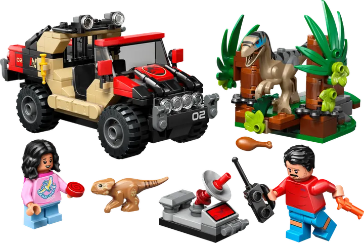 Конструктор LEGO Jurassic World Втеча від раптора по бездоріжжю, 285 ел. 76972 (5702017812779) - зображення 2