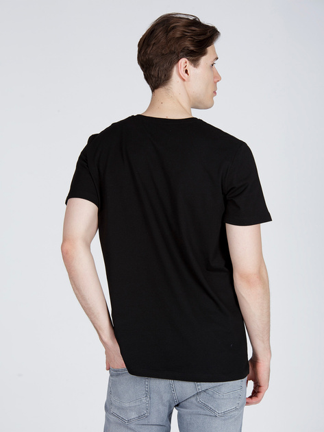 Футболка бавовняна довга чоловіча Cross Jeans 15250-020 3XL Чорна (8699438825143) - зображення 2