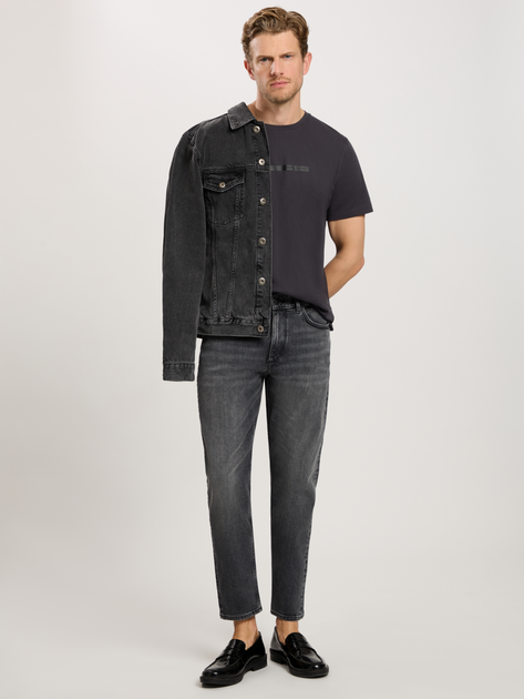 Футболка бавовняна довга чоловіча Cross Jeans 16052-021 S Антрацит (8697319727524) - зображення 3