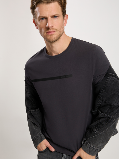 T-shirt męski bawełniany Cross Jeans 16052-021 M Antracytowy (8697319727531) - obraz 4