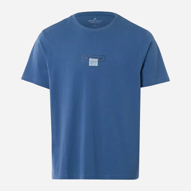 T-shirt męski bawełniany Cross Jeans 16054-005 XL Niebieski (8697319727852) - obraz 6