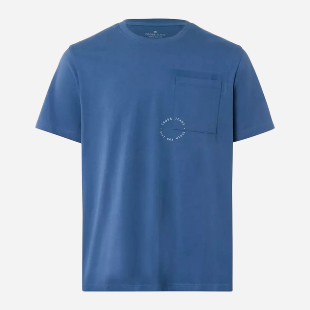 T-shirt męski bawełniany Cross Jeans 16055-005 2XL Niebieski (8697319727913) - obraz 5