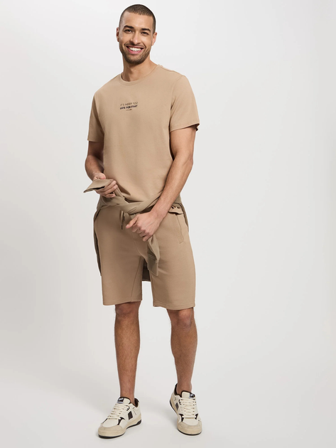 T-shirt męski bawełniany Cross Jeans 16056-383 L Beżowy (8697319727944) - obraz 3