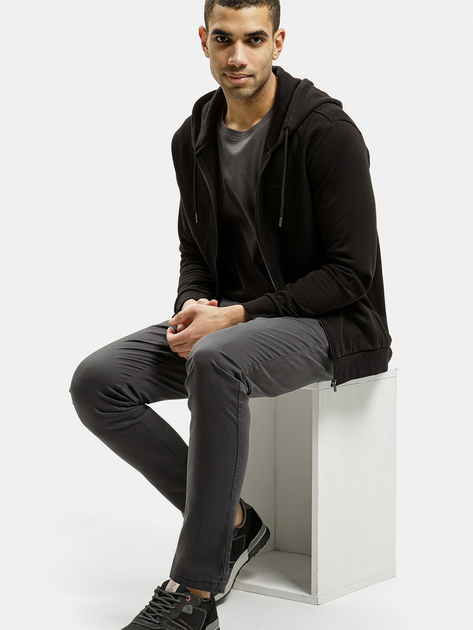 Футболка бавовняна довга чоловіча Cross Jeans 16061-021 S Антрацит (8697319728422) - зображення 3