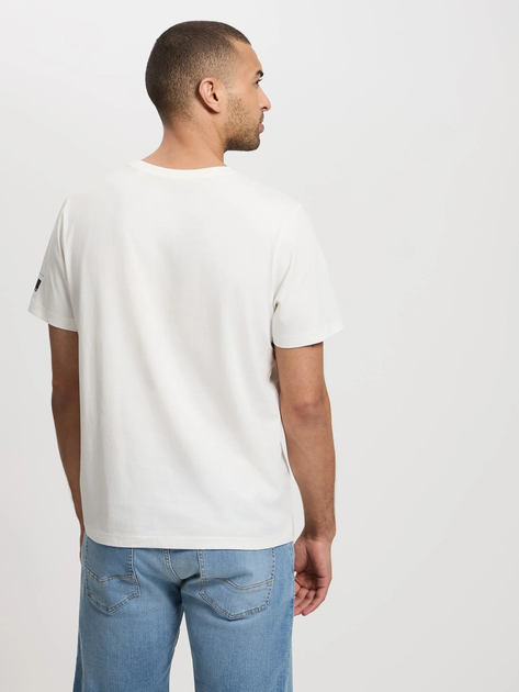T-shirt męski bawełniany Cross Jeans 16063-028 XL Ecru (8697319728552) - obraz 2