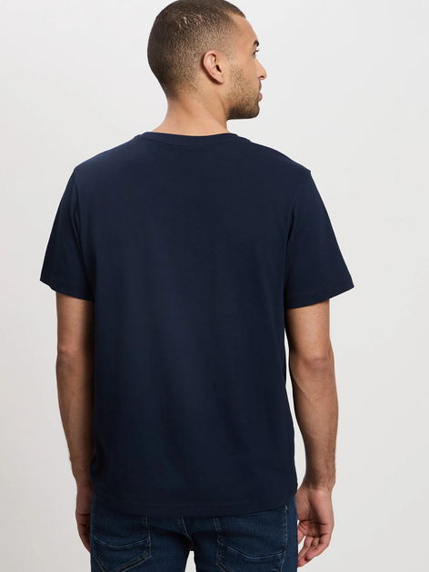 Футболка бавовняна довга чоловіча Cross Jeans 16076-001 M Темно-синя (8697319728880) - зображення 2