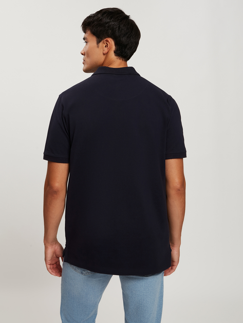 Поло довге чоловіче Cross Jeans 16087-001 L Темно-синє (8697319729092) - зображення 2