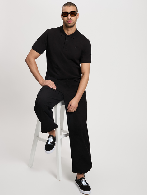 Поло довге чоловіче Cross Jeans 16087-020 M Чорне (8697319729139) - зображення 3
