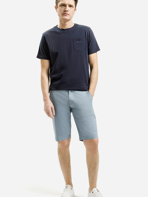 Футболка бавовняна довга чоловіча Cross Jeans 16107-001 L Темно-синя (8697319729993) - зображення 3