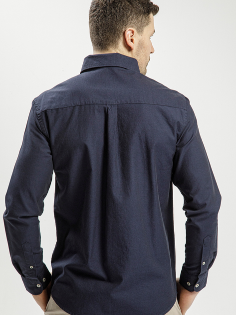 Koszula męska bawełniana Cross Jeans 35253-001 M Granatowa (8699438953013) - obraz 2