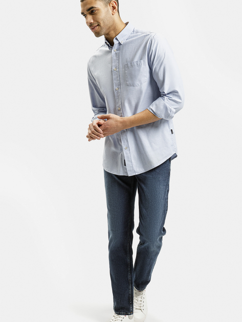 Koszula męska bawełniana Cross Jeans 35253-283 L Błękitna (8697319185997) - obraz 3