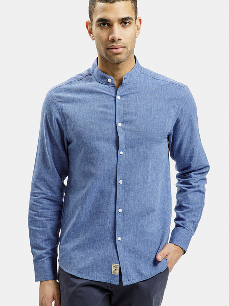 Koszula męska bawełniana Cross Jeans 35602-005 M Niebieska (8697319764772) - obraz 1