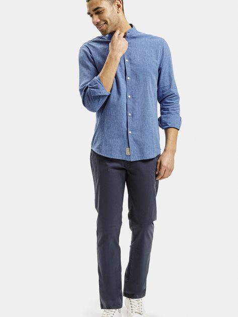 Koszula męska bawełniana Cross Jeans 35602-005 M Niebieska (8697319764772) - obraz 3
