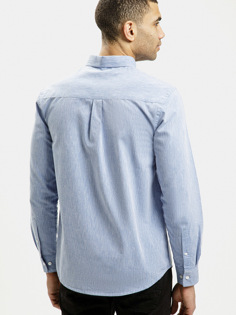 Сорочка бавовняна чоловіча Cross Jeans 35604-283 L Блакитна (8697319764840) - зображення 2