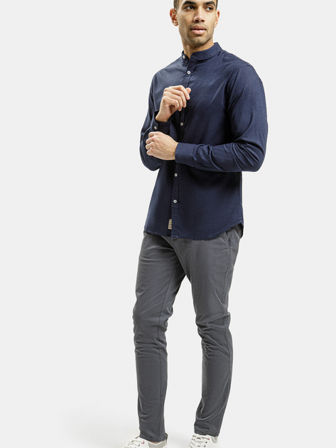 Koszula męska bawełniana Cross Jeans 35607-001 L Granatowa (8697319764963) - obraz 3