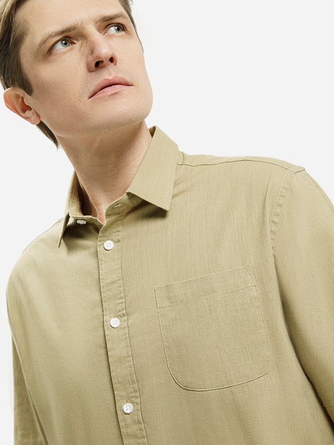 Koszula męska bawełniana z krótkim rękawem Cross Jeans 35611-002 L Khaki (8697319765120) - obraz 4
