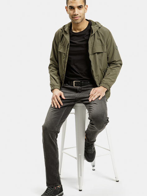 Kurtka wiatrówka męska z kapturem Cross Jeans 40293-002 M Khaki (8697319735925) - obraz 3