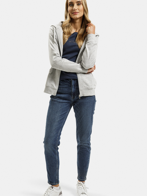 Футболка бавовняна жіноча Cross Jeans 55577-001 S Темно-синя (3333333181540) - зображення 3