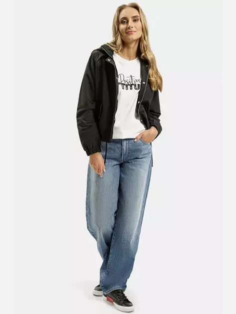 Футболка бавовняна довга жіноча Cross Jeans 56151-028 XL Екрю (8697319746457) - зображення 3