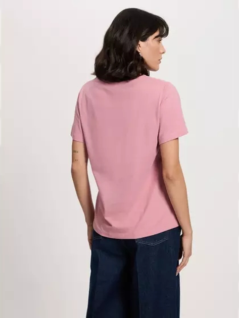 Футболка бавовняна жіноча Cross Jeans 56153-301 M Рожева (8697319731071) - зображення 2