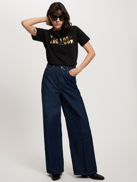 T-shirt damski bawełniany Cross Jeans 56155-020 XS Czarny (8697319731255) - obraz 3