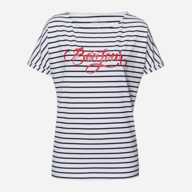 Футболка бавовняна жіноча Cross Jeans 56169-008 M Біла (8697319732023) - зображення 6