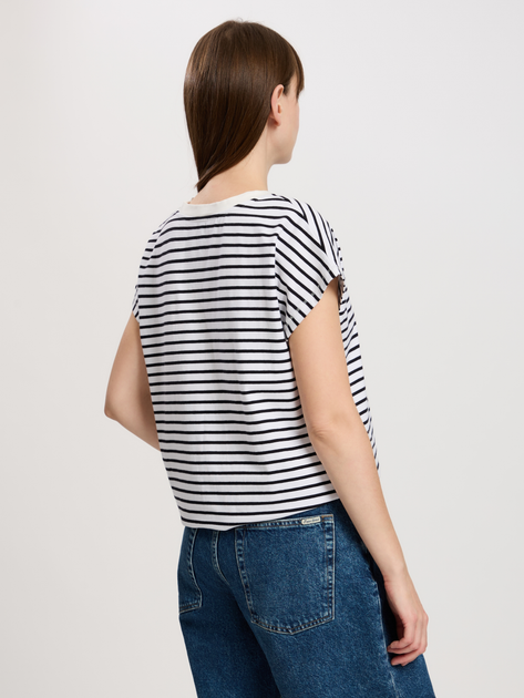 Футболка бавовняна жіноча Cross Jeans 56191-008 S Біла (8697319746990) - зображення 2