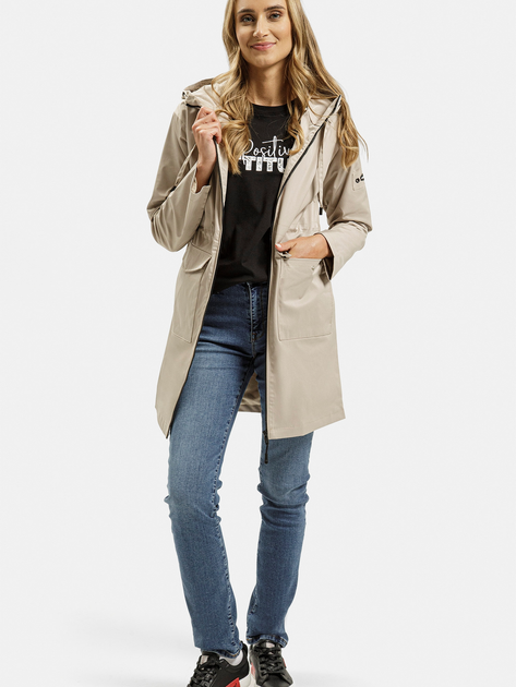Парка демісезонна жіноча Cross Jeans 81275-033 L Темно-бежева (8697319736328) - зображення 3