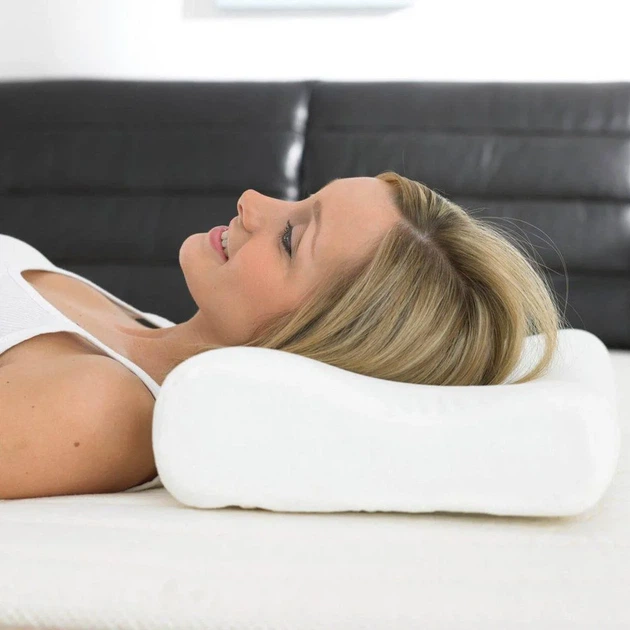 Подушка ортопедическая Memory Pillow с эффектом памяти, анатомическая. - изображение 5