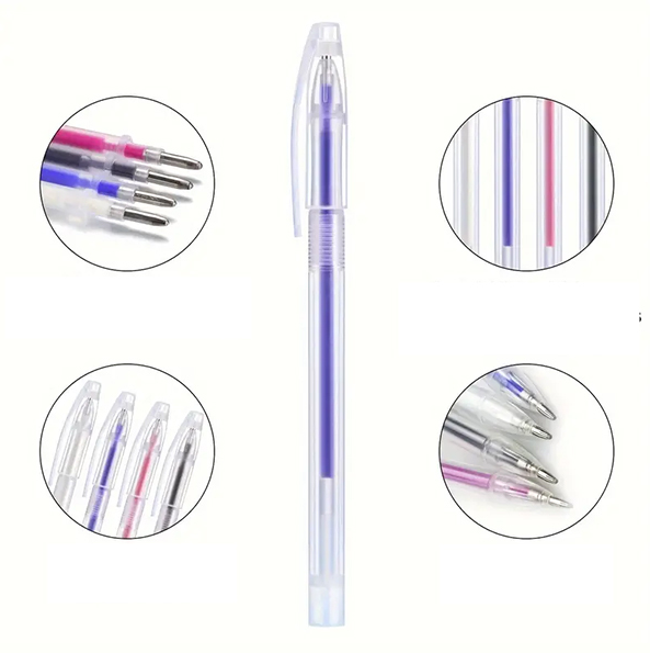 Терморучка для ткани или ручка исчезающая под паром утюга, в наборе 4 корпуса ручек и 20 стержней в 4 цветах - Фото 3 Терморучка для ткани или ручка исчезающая под паром утюга, в наборе 4 корпуса ручек и 20 стержней в 4 цветах - изображение 3