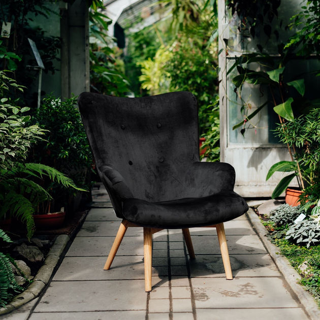 М'яке крісло Homla MOSS 70 x 95 см Black (5902869921364) - зображення 9