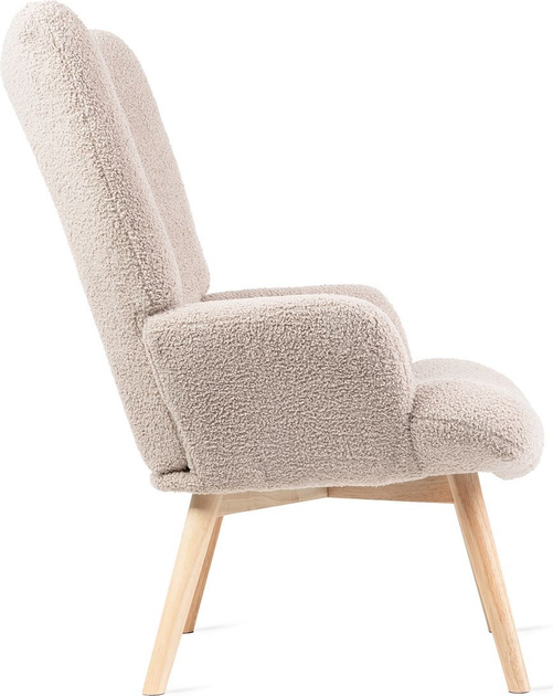 М'яке крісло Homla MOSS TEDDY BOUCLE 70 x 95 см Beige (5904183828527) - зображення 3