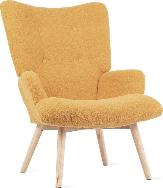 Fotel tapicerowany Homla MOSS TEDDY BOUCLE 70 x 95 cm Orange (5904183828572) - obraz 1