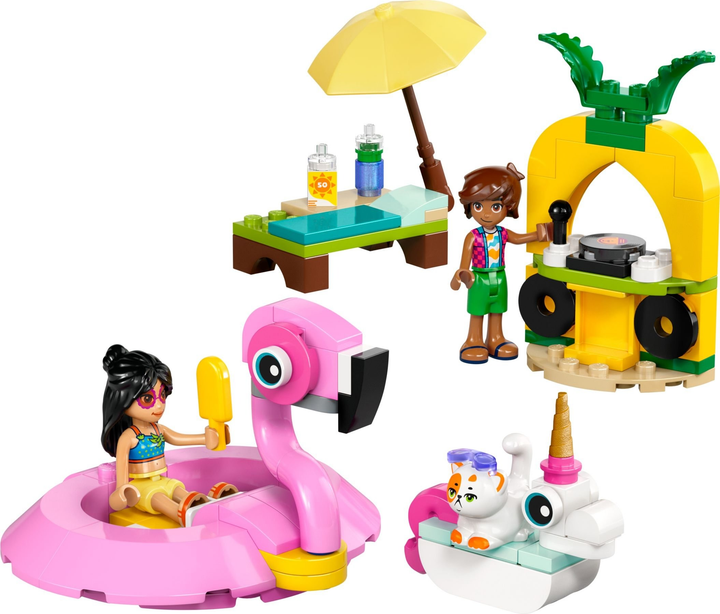 Zestaw klocków LEGO Friends Impreza na basenie z jednorożcem i flamingiem 99 elementów (42658)  - obraz 3