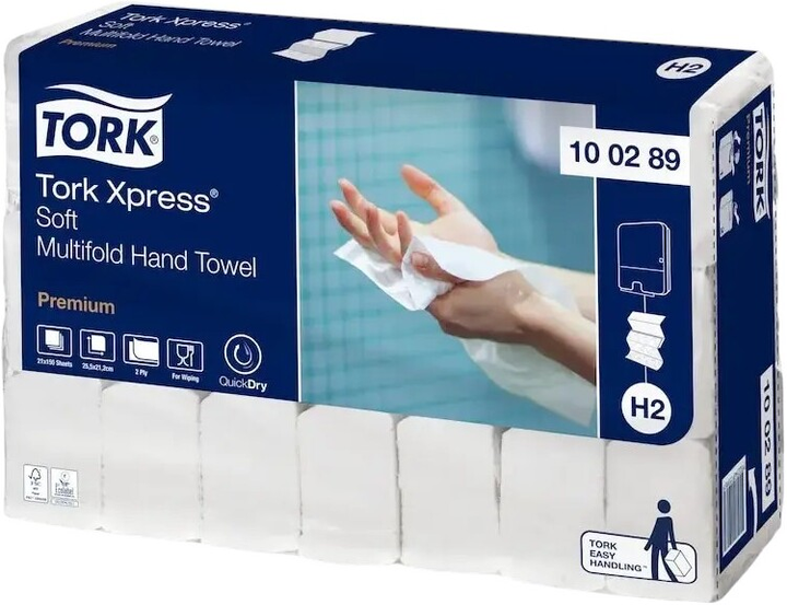 Ręczniki papierowe Tork Xpress Soft Multifold Hand Towel 150 szt × 21 opakowanie (7322540159981) - obraz 2