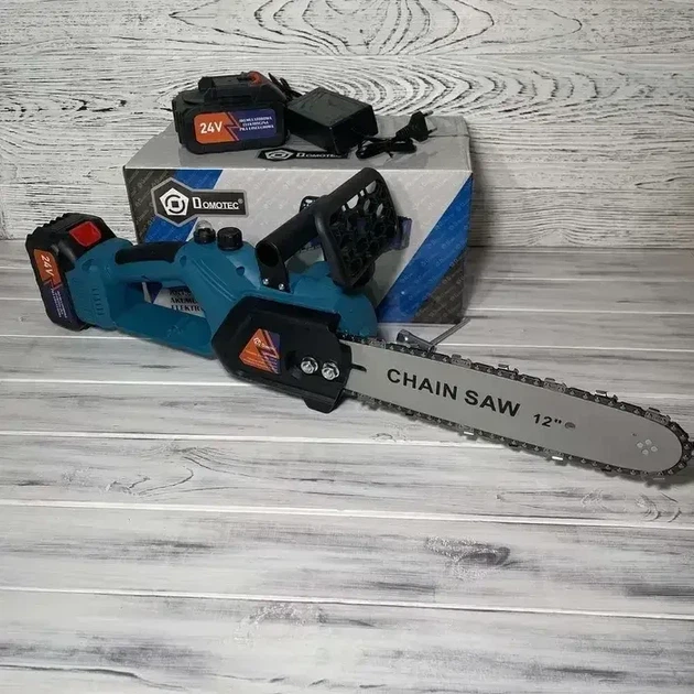 Электропила аккумуляторная CHAIN SAW 10 дюймов с аккумулятором 24V для дома, дачи, сада, ремонта, строительства, демонтажа, мастерской, гаража - изображение 2