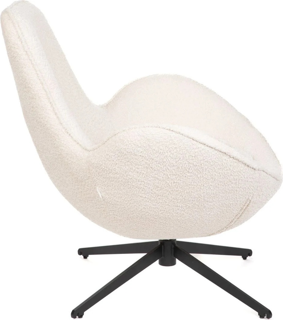 Крісло поворотне Homla LUNAIRE TEDDY BOUCLE 86 x 76 x 87 см Beige (5904183872124) - зображення 3