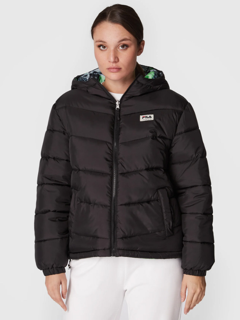 Куртка зимова жіноча Fila Titisee Reversible Oversized Puff Jacket FAW0243-80001 L Чорна (4064556333346) - зображення 1