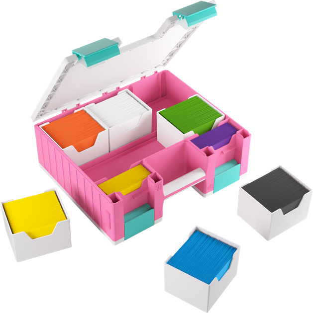 Двосторонній футляр Gamegenic Game Castle Pink/White/Teal GGS22037ML (4251715414552) - зображення 9