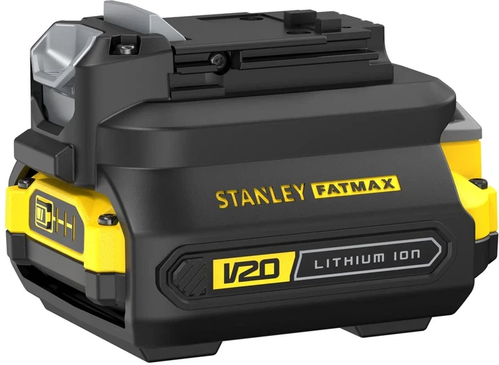 Адаптер перехідник для акумуляторної батареї Stanley FATMAX V20 18В SFMCB100 - Фото 2 Адаптер перехідник для акумуляторної батареї Stanley FATMAX V20 18В SFMCB100 - зображення 2