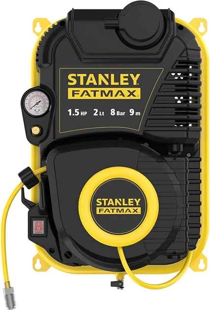Компресор повітряний настінний Stanley Fatmax 1.1кВт, 160л/хв, 2л, 8 Бар FMXCMD152WE - зображення 2