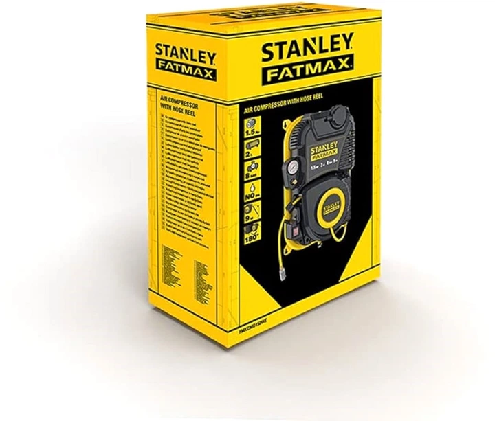 Компресор повітряний настінний Stanley Fatmax 1.1кВт, 160л/хв, 2л, 8 Бар FMXCMD152WE - зображення 6