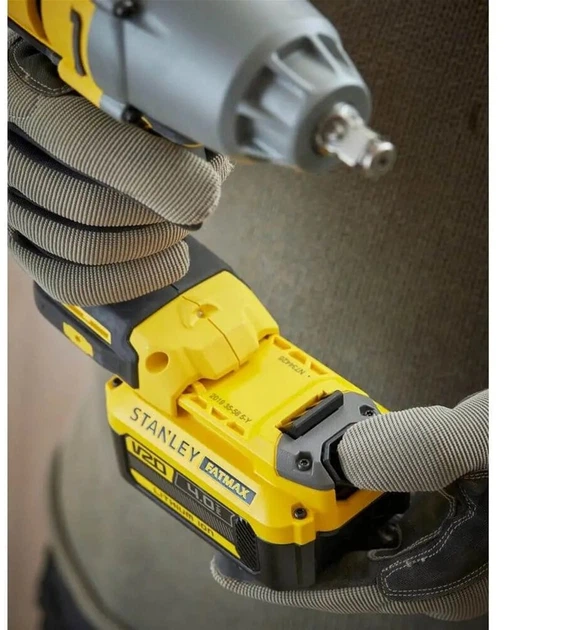 Аккумуляторный бесщеточный ударный гайковерт Stanley FatMax Li-Ion 18В MAX, 475 Нм, 1700 об/мин, 2500 уд/мин SFMCF900B - Фото 9 Аккумуляторный бесщеточный ударный гайковерт Stanley FatMax Li-Ion 18В MAX, 475 Нм, 1700 об/мин, 2500 уд/мин SFMCF900B - изображение 9