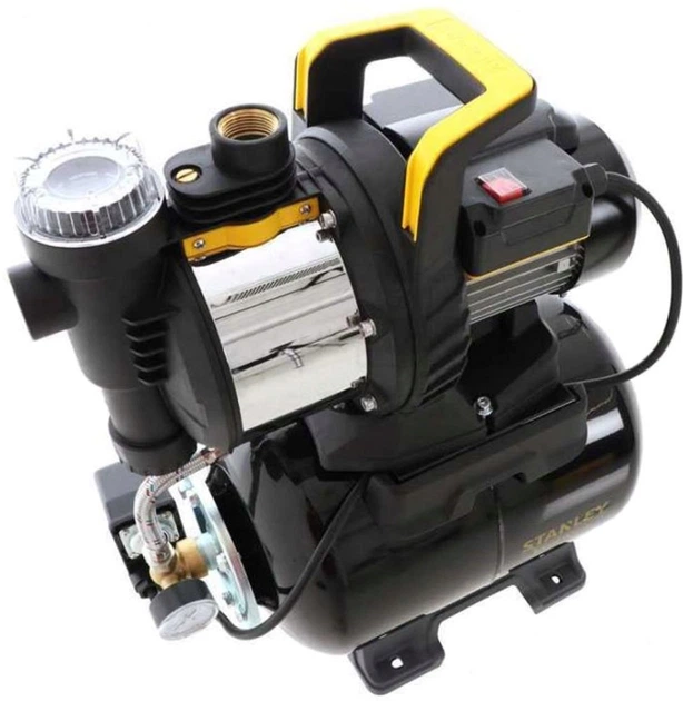Насосная станция для чистой воды Stanley 0.9 кВт, 3300 л/ч, 24 л SXGP900XFBE - Фото 2 Насосная станция для чистой воды Stanley 0.9 кВт, 3300 л/ч, 24 л SXGP900XFBE - изображение 2
